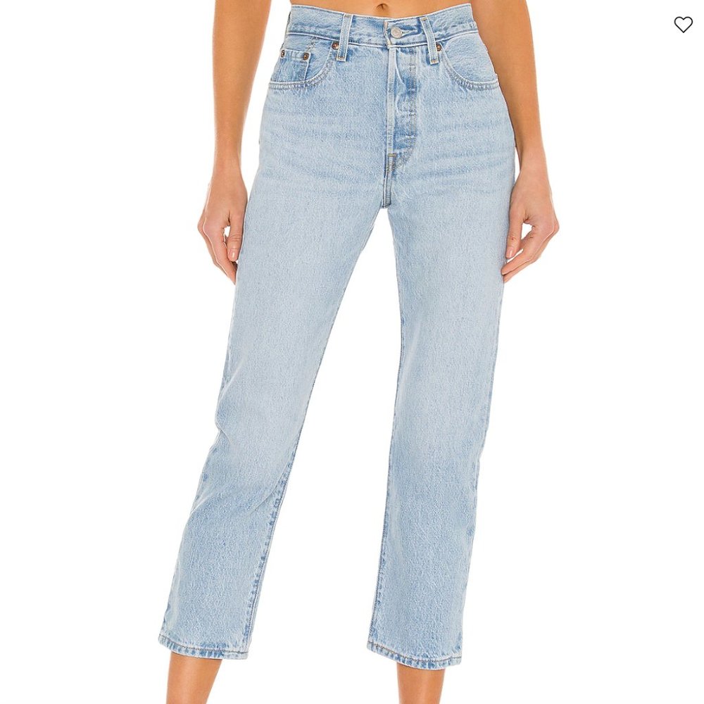Levi's Light Wash 501 Cropped Skinny